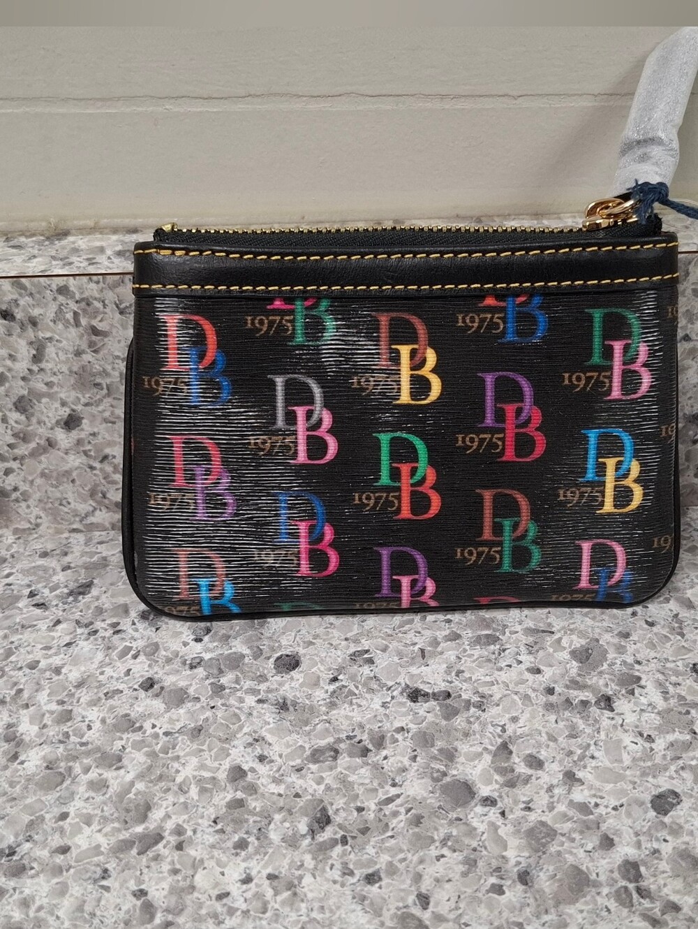 🎆SALE🎆 Dooney & Bourke Retro 1975 Multicolor DB Wristlet- NWT - Picture 2 of 4